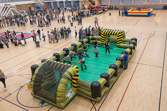 At I-Night, the gyms in the I-Center are filled with many games for students to enjoy themselves.
