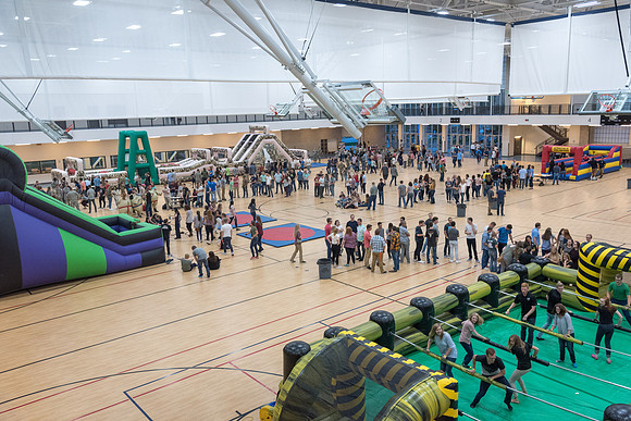 At I-Night, the gyms in the I-Center are filled with many games for students to enjoy themselves.