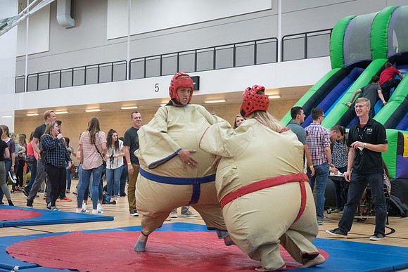 At I-Night, the gyms in the I-Center are filled with many games for students to enjoy themselves.