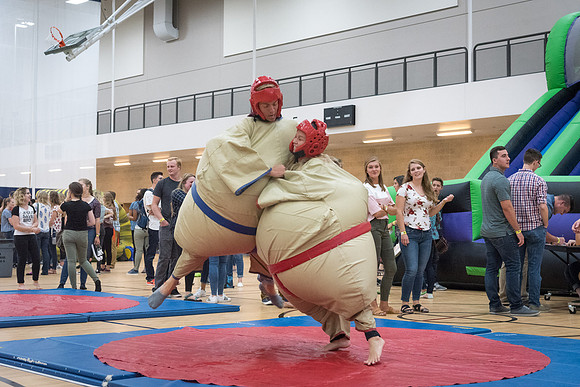At I-Night, the gyms in the I-Center are filled with many games for students to enjoy themselves.