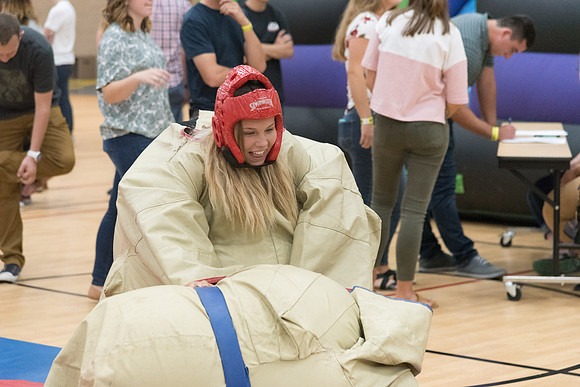 At I-Night, the gyms in the I-Center are filled with many games for students to enjoy themselves.