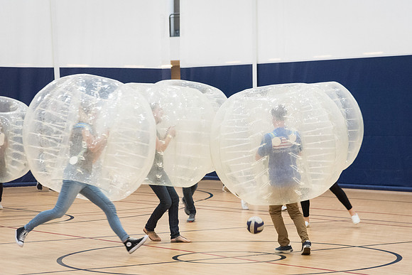 At I-Night, the gyms in the I-Center are filled with many games for students to enjoy themselves.