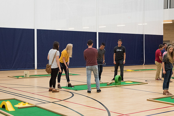 At I-Night, the gyms in the I-Center are filled with many games for students to enjoy themselves.