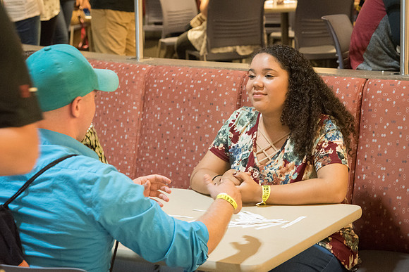 Students participate in 'Speed Dating' at I-Night.