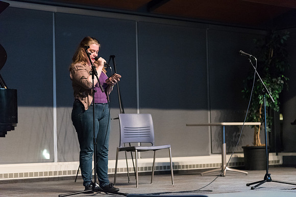 Students performs songs of their choice on the Crossroads stage at I-Night.
