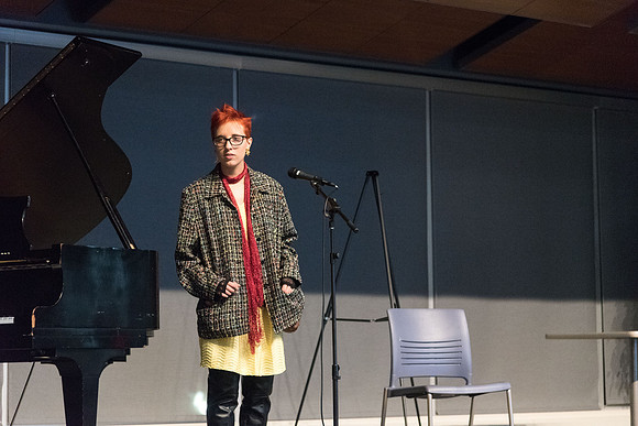 Students performs songs of their choice on the Crossroads stage at I-Night.