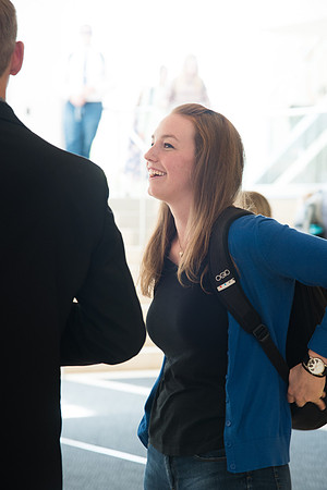 Students arriving to the i-Center for the BYU-Idaho Devotional. Sept 2017