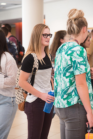 Students arriving to the i-Center for the BYU-Idaho Devotional. Sept 2017