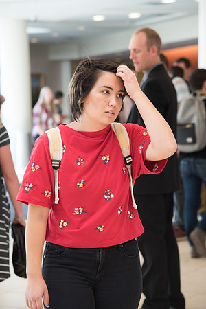 Students arriving to the i-Center for the BYU-Idaho Devotional. Sept 2017
