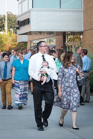 The line of employees entering the MC for the Employee Banquet runs out the North-East corner of the building and all the way to the North-West corner of the building. 2017