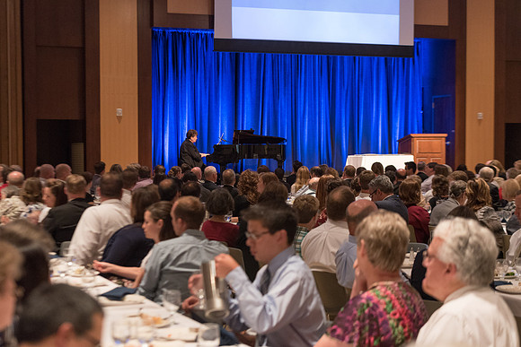Employees gather in the MC Ballroom for the Employee Banquet. 2017