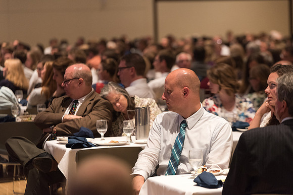 Employees gather in the MC Ballroom for the Employee Banquet. 2017