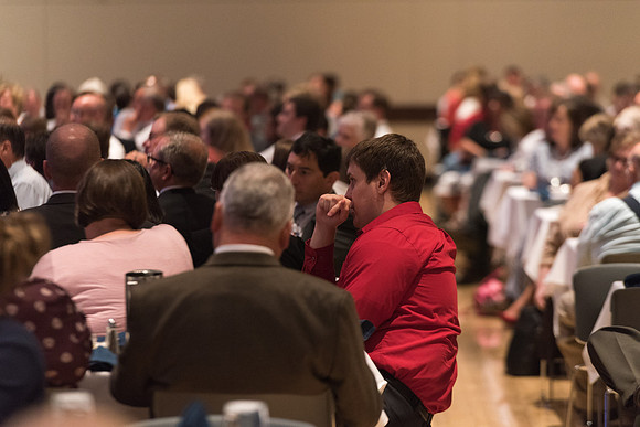 Employees gather in the MC Ballroom for the Employee Banquet. 2017