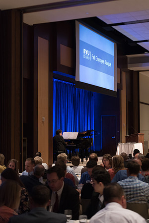Employees gather in the MC Ballroom for the Employee Banquet. 2017
