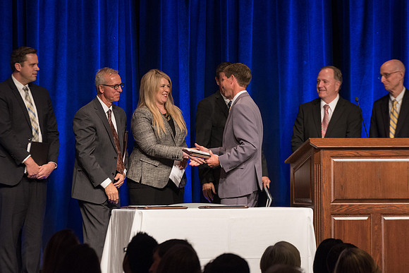 During the Banquet, employees are recognized and awarded for their hard work and dedication. 2017