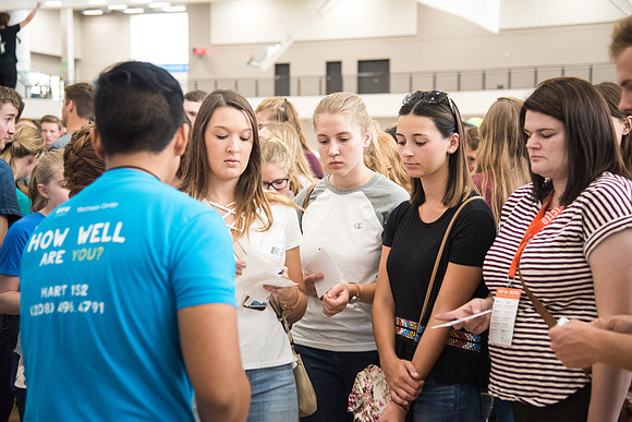 Incoming students learn about ways to get involved at BYU-Idaho.