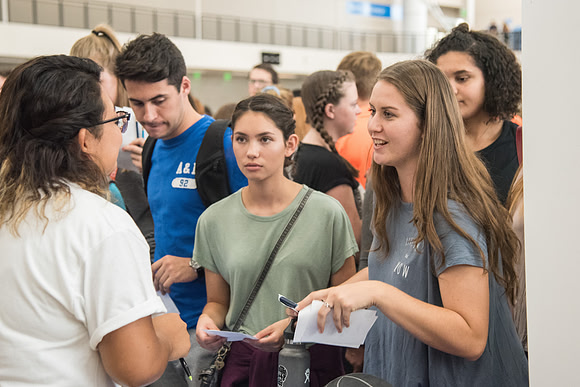 Incoming students learn about ways to get involved at BYU-Idaho.