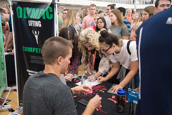 Incoming students learn about ways to get involved at BYU-Idaho.