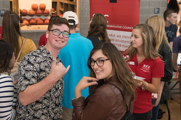 Incoming students learn about ways to get involved at BYU-Idaho.