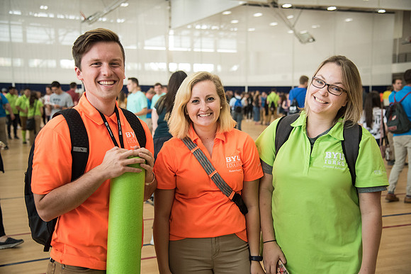 Incoming students learn about ways to get involved at BYU-Idaho.