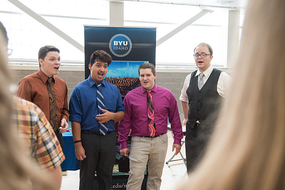 Incoming students learn about ways to get involved at BYU-Idaho.