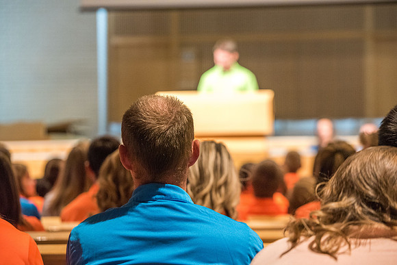 Student Support gathers for a Spirit Conference right before the Fall 2017 Semester begins.