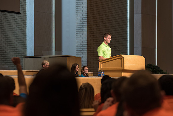 Student Support gathers for a Spirit Conference right before the Fall 2017 Semester begins.