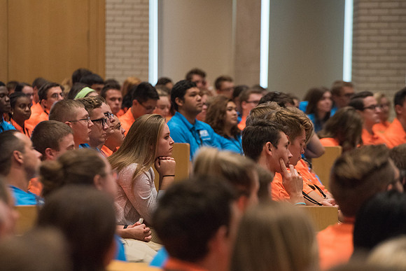 Student Support gathers for a Spirit Conference right before the Fall 2017 Semester begins.