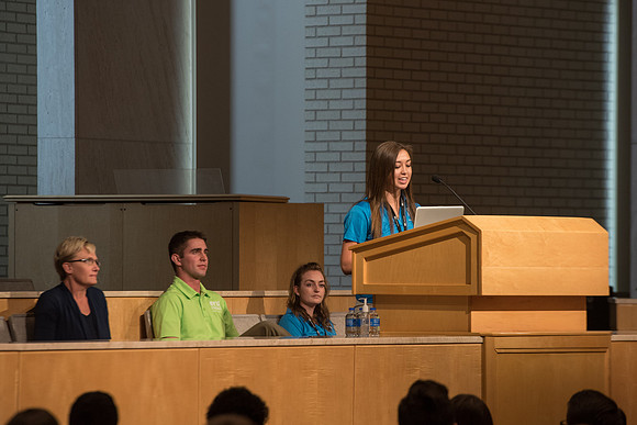 Student Support gathers for a Spirit Conference right before the Fall 2017 Semester begins.