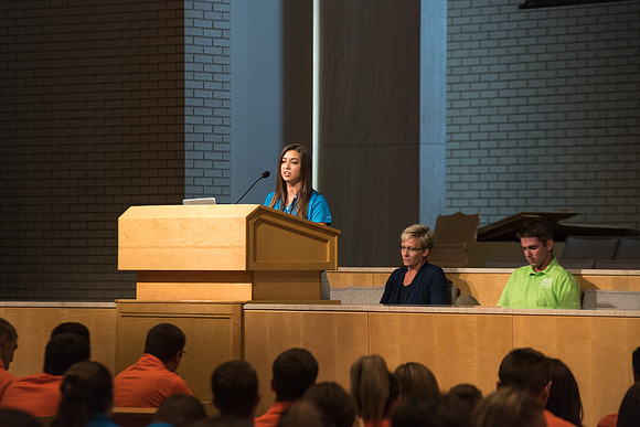 Student Support gathers for a Spirit Conference right before the Fall 2017 Semester begins.