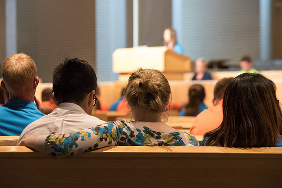 Student Support gathers for a Spirit Conference right before the Fall 2017 Semester begins.
