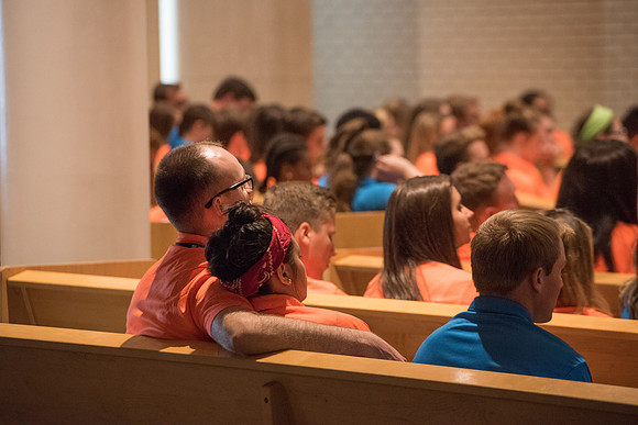 Student Support gathers for a Spirit Conference right before the Fall 2017 Semester begins.