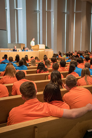 Student Support gathers for a Spirit Conference right before the Fall 2017 Semester begins.
