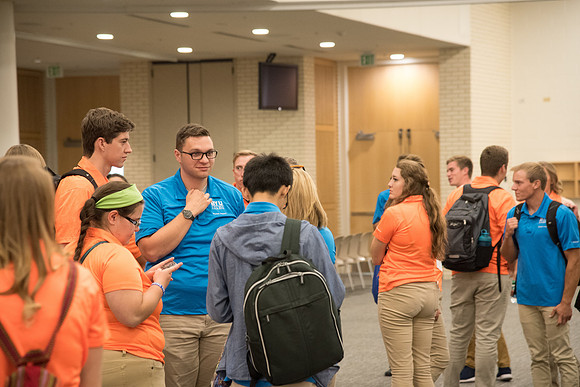 Student Support gathers for a Spirit Conference right before the Fall 2017 Semester begins.
