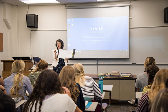 Rhonda Seamons, Elementary Education teacher, teaches Children's Literature.