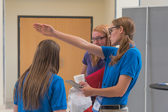 A kiosk is setup in the MC near Legacy Hall where students can get help with their academic planning.