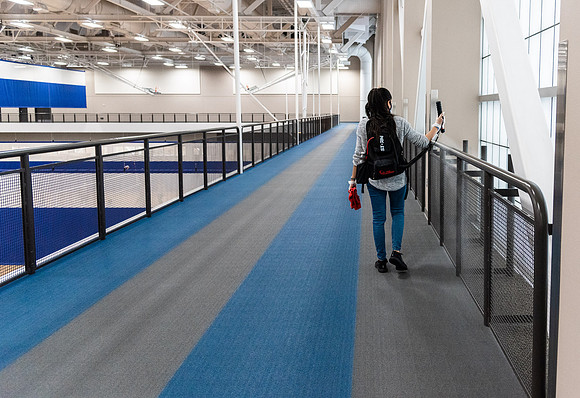 Students sanitizing Oct 2020