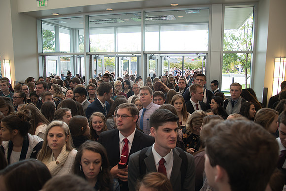 BYU-Idaho Students getting ready for the 17th President Inauguation. Sept 2017