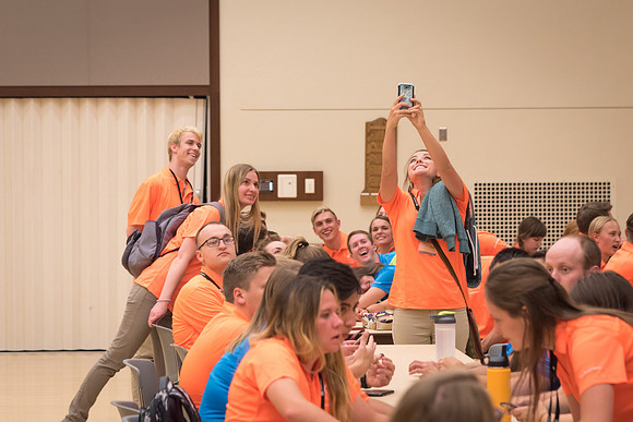 Student Support members meet at the end of Spirit Conference for dinner.