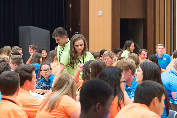 Student Support members meet at the end of Spirit Conference for dinner.