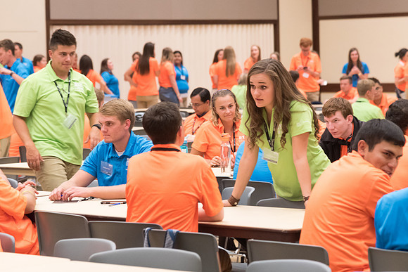 Student Support members meet at the end of Spirit Conference for dinner.