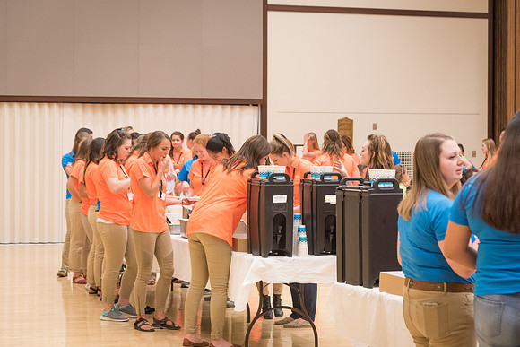Student Support members meet at the end of Spirit Conference for dinner.