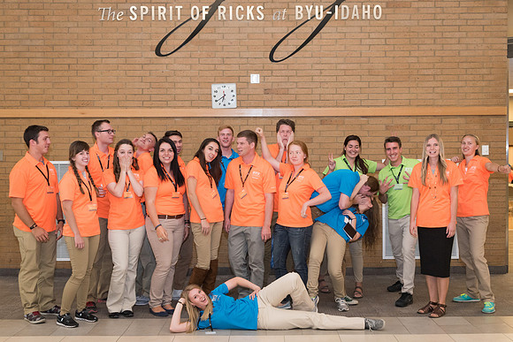 Student Support groups gather for a photo in Legacy Hall.