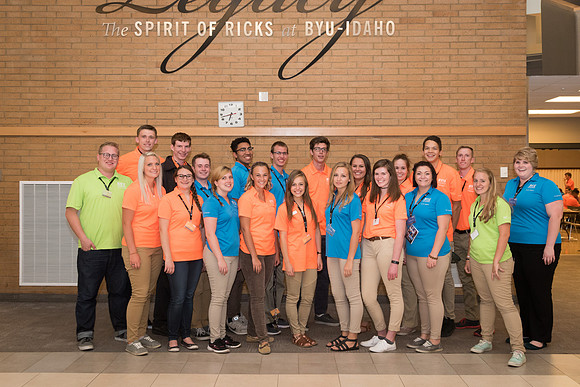 Student Support groups gather for a photo in Legacy Hall.