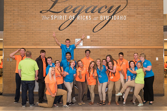 Student Support groups gather for a photo in Legacy Hall.