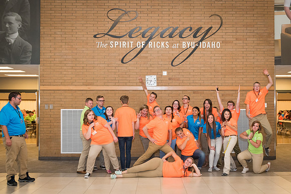 Student Support groups gather for a photo in Legacy Hall.