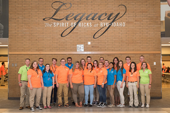 Student Support groups gather for a photo in Legacy Hall.