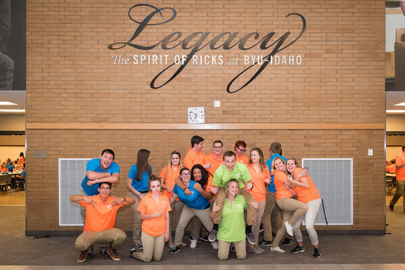 Student Support groups gather for a photo in Legacy Hall.