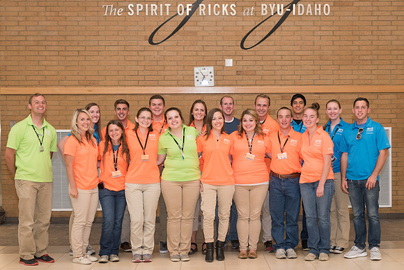 Student Support groups gather for a photo in Legacy Hall.