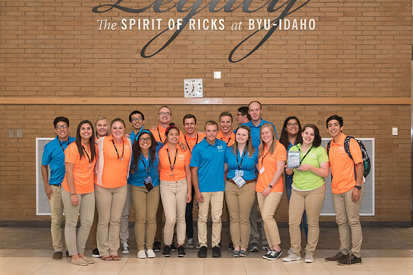Student Support groups gather for a photo in Legacy Hall.